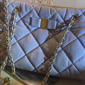 Salvatore Ferragamo Quilted grey Shoulder Bag